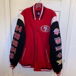 49ers 5-time super bowl champion logo jacket